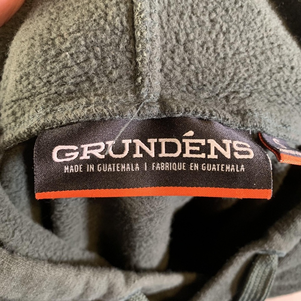 Grundens Hoodie Mens Small Green Pullover Fleece Sweatshirt Fishing Graphic - Picture 10 of 15